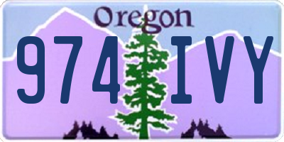 OR license plate 974IVY