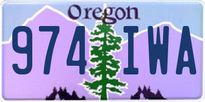 OR license plate 974IWA