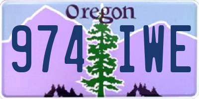 OR license plate 974IWE