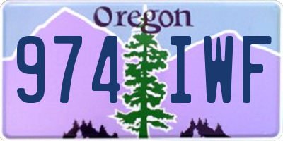 OR license plate 974IWF