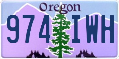 OR license plate 974IWH