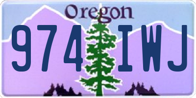 OR license plate 974IWJ