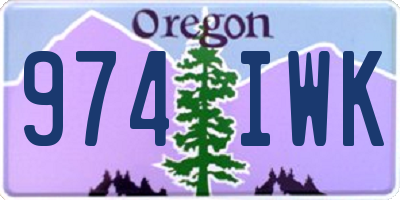 OR license plate 974IWK