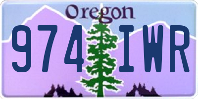 OR license plate 974IWR