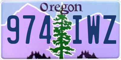 OR license plate 974IWZ