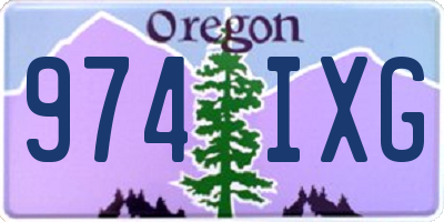 OR license plate 974IXG