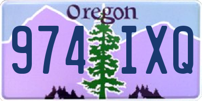 OR license plate 974IXQ