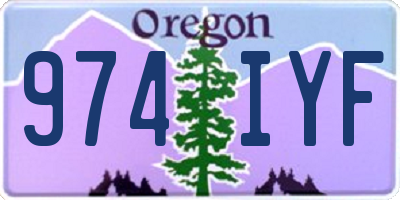 OR license plate 974IYF