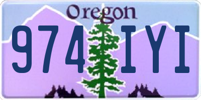 OR license plate 974IYI