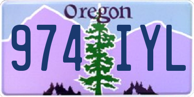 OR license plate 974IYL