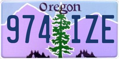 OR license plate 974IZE