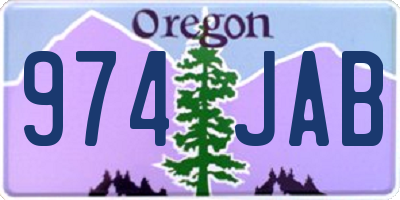 OR license plate 974JAB