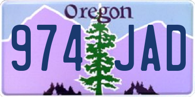 OR license plate 974JAD