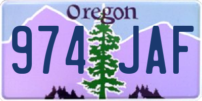 OR license plate 974JAF