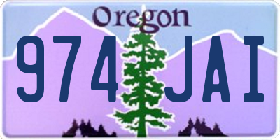 OR license plate 974JAI