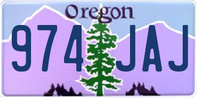 OR license plate 974JAJ