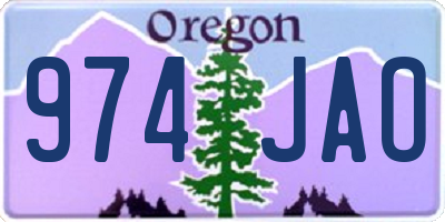 OR license plate 974JAO