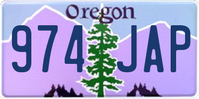 OR license plate 974JAP