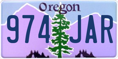 OR license plate 974JAR