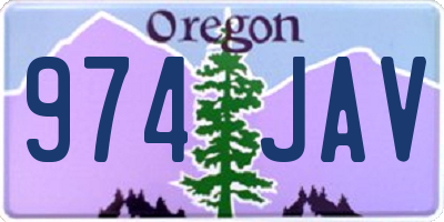 OR license plate 974JAV