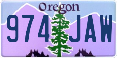 OR license plate 974JAW