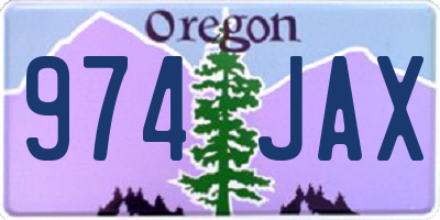 OR license plate 974JAX