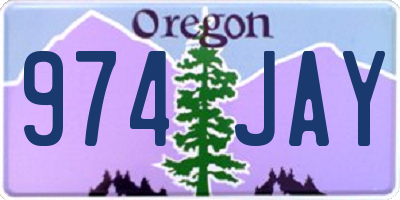 OR license plate 974JAY