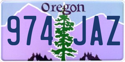 OR license plate 974JAZ