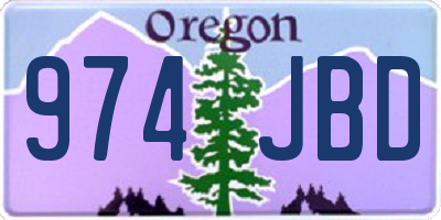 OR license plate 974JBD