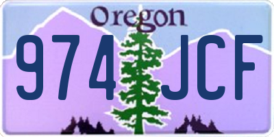 OR license plate 974JCF