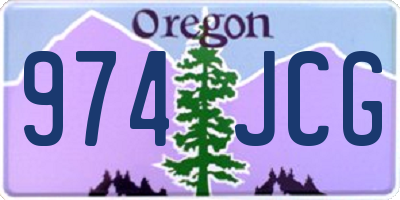 OR license plate 974JCG