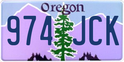 OR license plate 974JCK