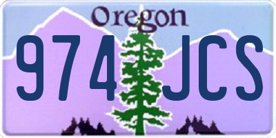 OR license plate 974JCS