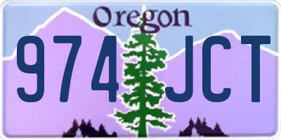 OR license plate 974JCT