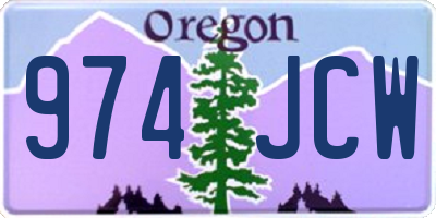 OR license plate 974JCW