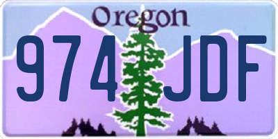 OR license plate 974JDF