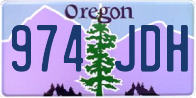 OR license plate 974JDH