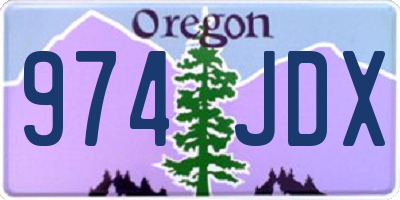 OR license plate 974JDX