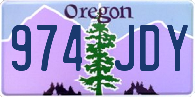 OR license plate 974JDY