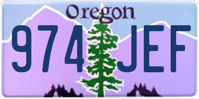 OR license plate 974JEF