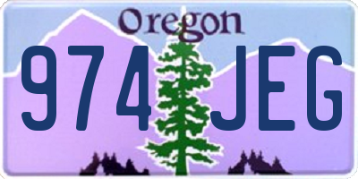 OR license plate 974JEG