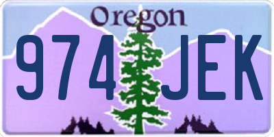 OR license plate 974JEK