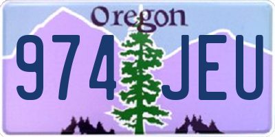 OR license plate 974JEU