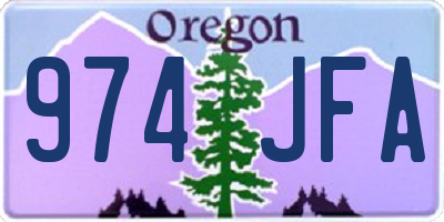 OR license plate 974JFA