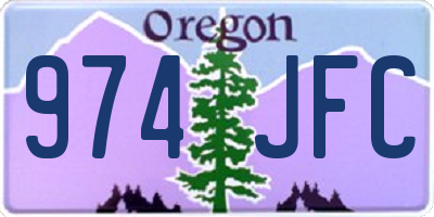 OR license plate 974JFC