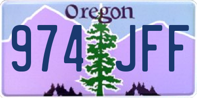 OR license plate 974JFF