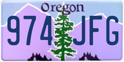 OR license plate 974JFG