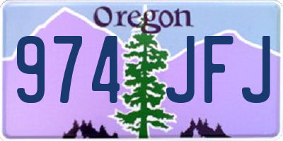 OR license plate 974JFJ