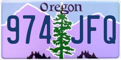 OR license plate 974JFQ