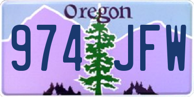 OR license plate 974JFW